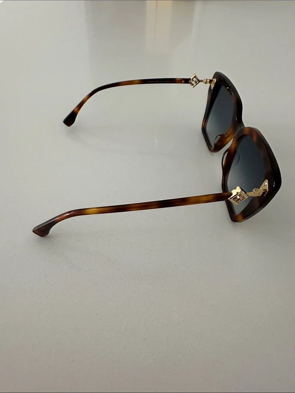 Fendi Brown Tortoiseshell Square Sunglasses